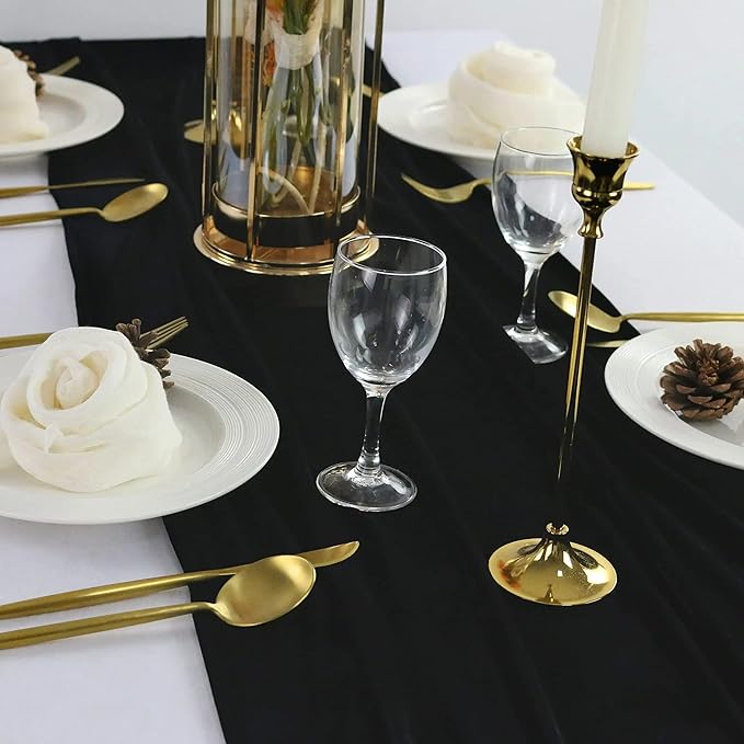 Velvet Table Runner, 5 Pack Luxurious Wedding Reception Decorations Soft Velvet - Image 4