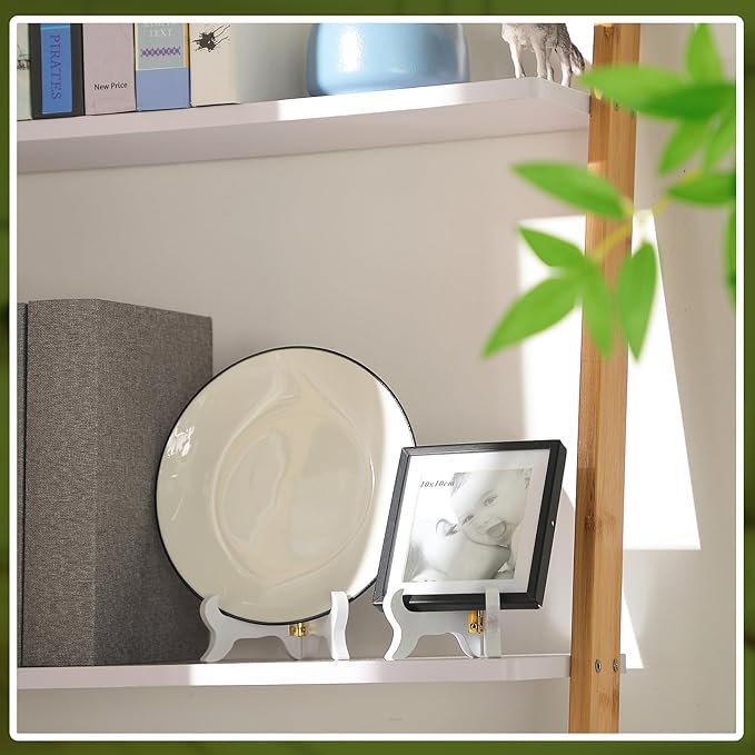 Tatuo 4 Packs Wooden Display Stand Decorative Plate Stands - Image 4