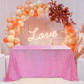 Fitable Pink Sequin Tablecloth for Parties 52x70 Inch by Fitable