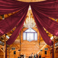 6 Panels Burgundy Ceiling Drapes by REWOMC