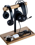 FARM IN Solid Acacia Wood Headphone Stand by Unknown