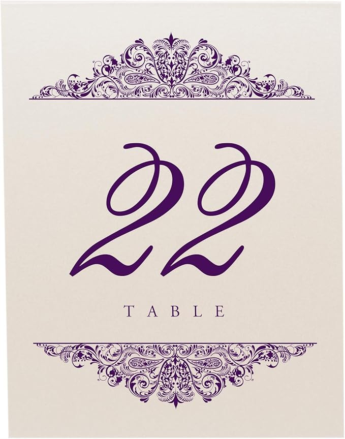 Paisley Wedding Table Numbers, Double Sided, Tent or Use in a Stand - Image 4