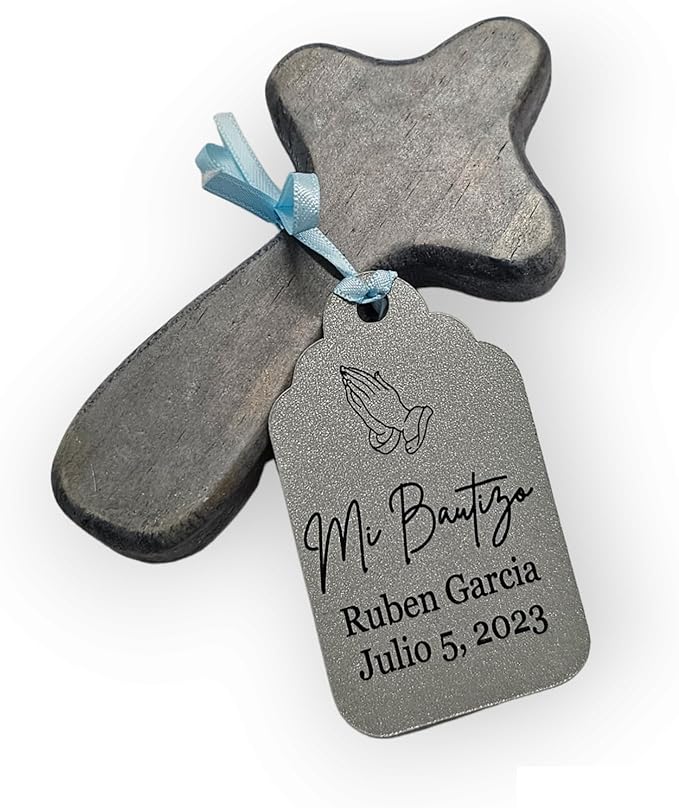 Mi Bautizo Baptism Christening Personalized Thank You Tags 20 pcs - Image 2