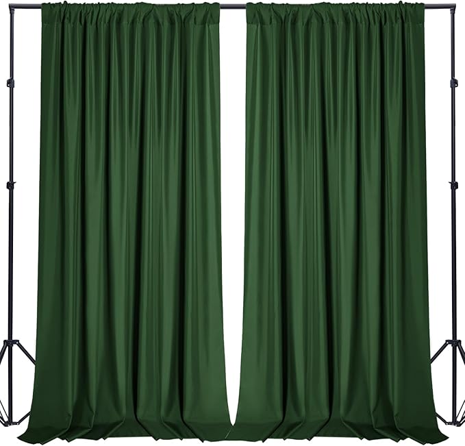 Sugargirl 10x10FT Green Backdrop Curtains Polyester Photo Backdrop Drapes by Sugargirl