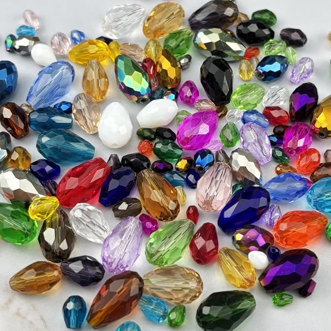 50pcs 10x15mm Teardrop Crystal Glass Beads - Image 4