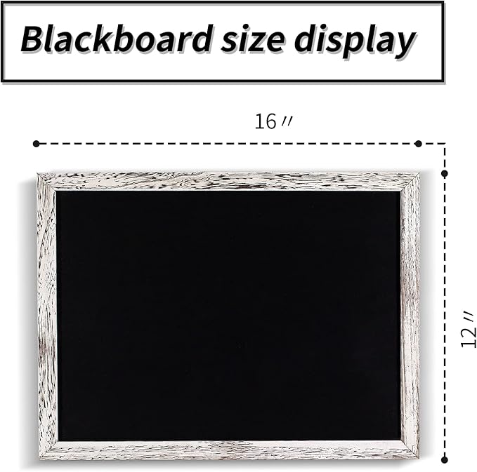 Chalkboard 12x16 inches, 3 Pack Non-Magnetic Blackboard, Rustic White Wooden - Image 6