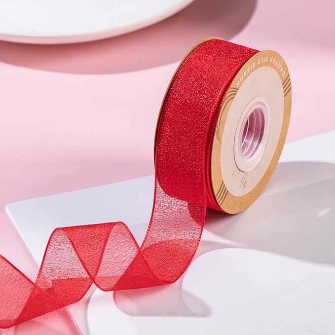 1 Inch Wide Sheer Chiffon Ribbon - Image 2