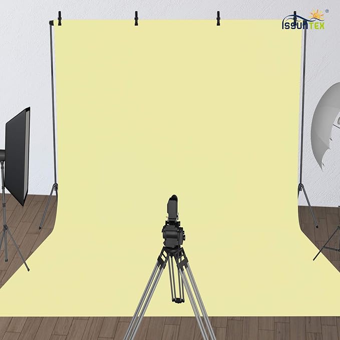 ISSUNTEX 6X9 ft/1.8X2.7 Meters Beige Background Photo Backdrop, Photo Studio - Image 2