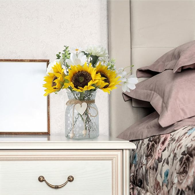 Artificial Sunflower Bouquets in Vase - Image 5