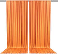 2 Panels Orange Backdrop Curtain, 10 x 7 Feet Background Curtains by Zankubom