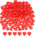 220 Pieces Red Acrylic Heart Flat Back Heart Gems by Fangoo