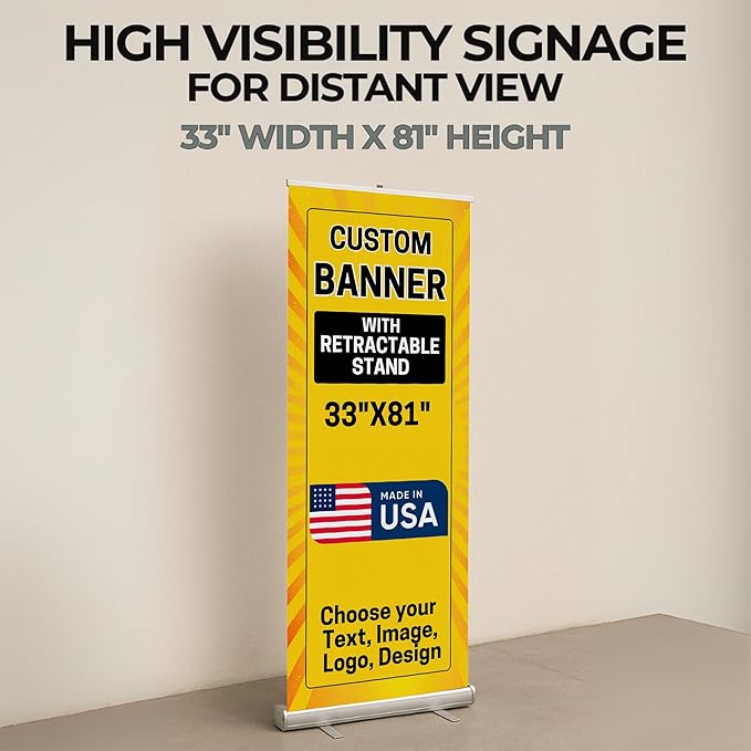 Custom Retractable Banner With Stand By Dreamcontroller | Personalized Roll Up - Image 4