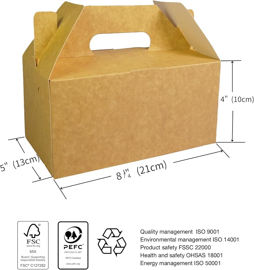 PandaPandaPPS 50 Pack Brown Gable Boxes - Image 3