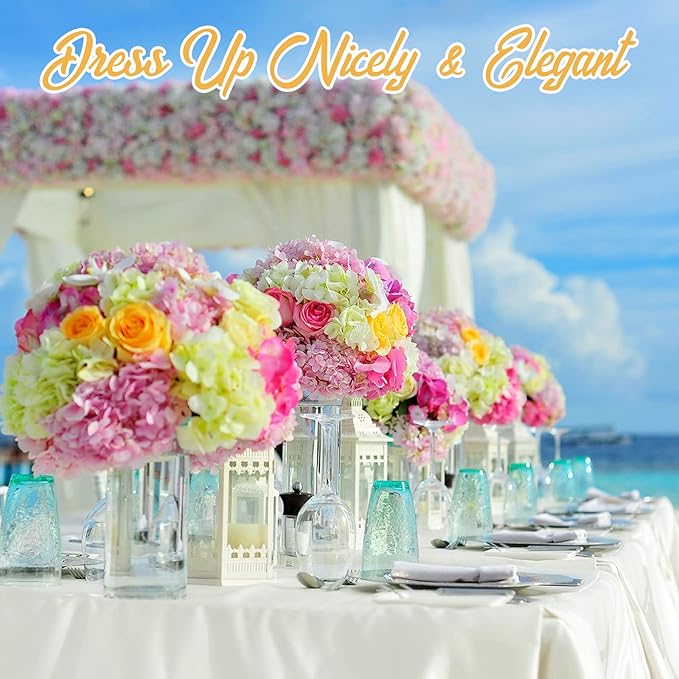 BRILLMAX 6 Pack Ivory Tablecloths - Image 8