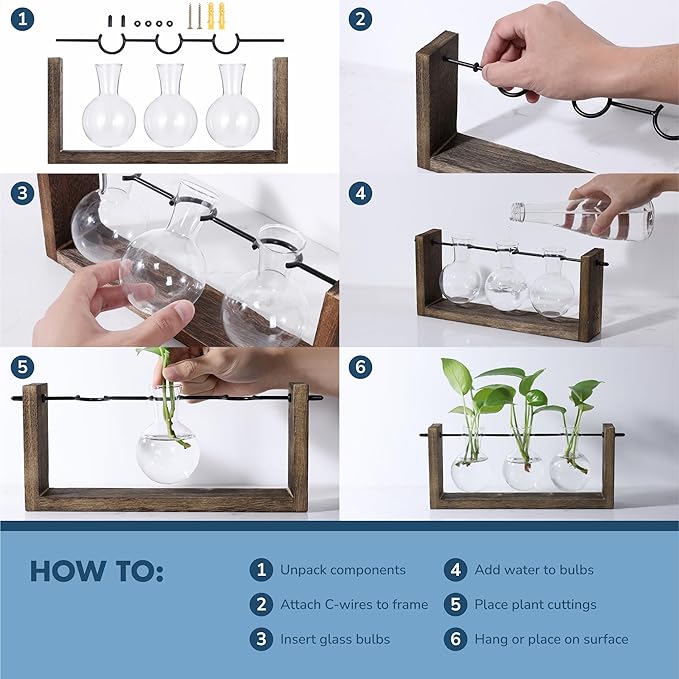 Garden Republic Plant Propagation Station, Wooden Stand - Image 6