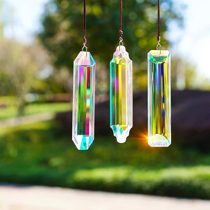 3PCS Crystal Suncatcher Prism for Window, 120mm/5'' Rectangle AB Colored - Image 5