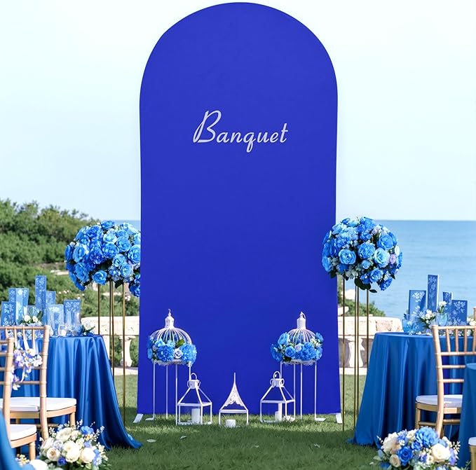 6FT Royal Blue Arch Backdrop Cover - Image 8