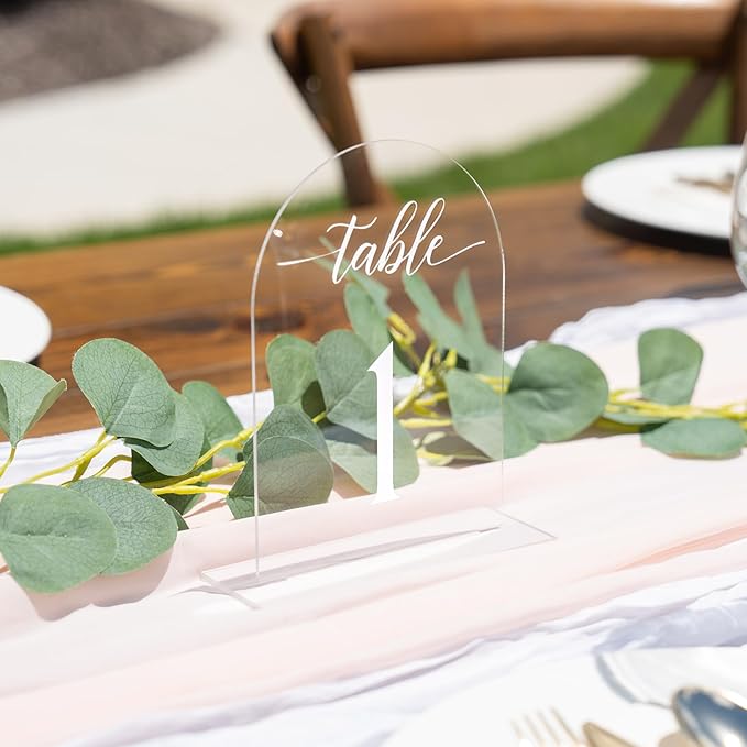 Clear Arch Acrylic Table Numbers - Image 5