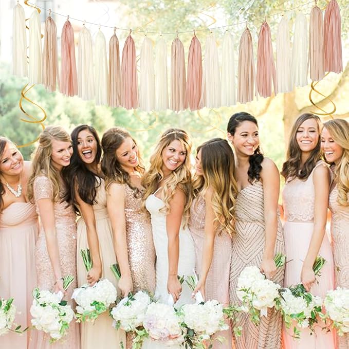 Champagne-Gold Beige Fall Bridal-Shower Party-Decorations - Image 6