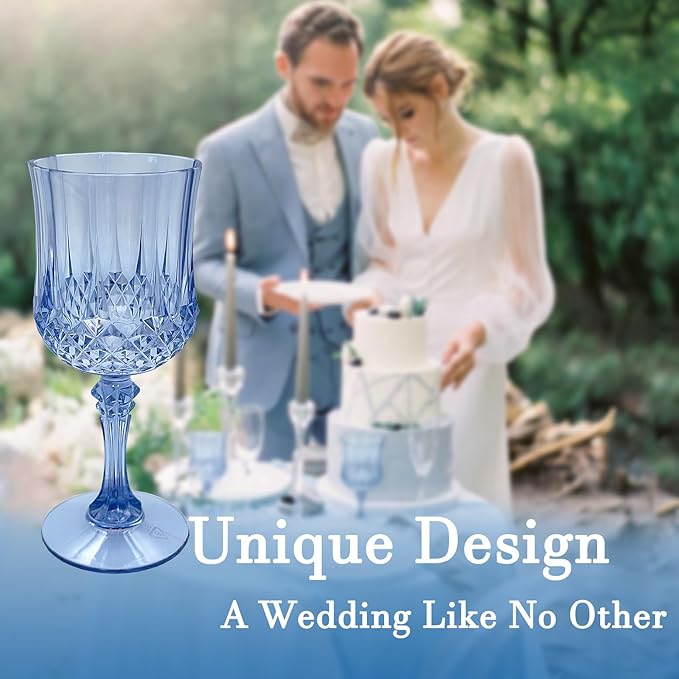 Plastic Wine Glasses，Plastic Goblets Vintage Style Cordial Drinking Glasses - Image 5