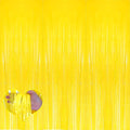 4 Pack Yellow Fringe Curtain Backdrop, 3.2Ft x 6.6Ft Metallic Tinsel Foil by Mebiornt