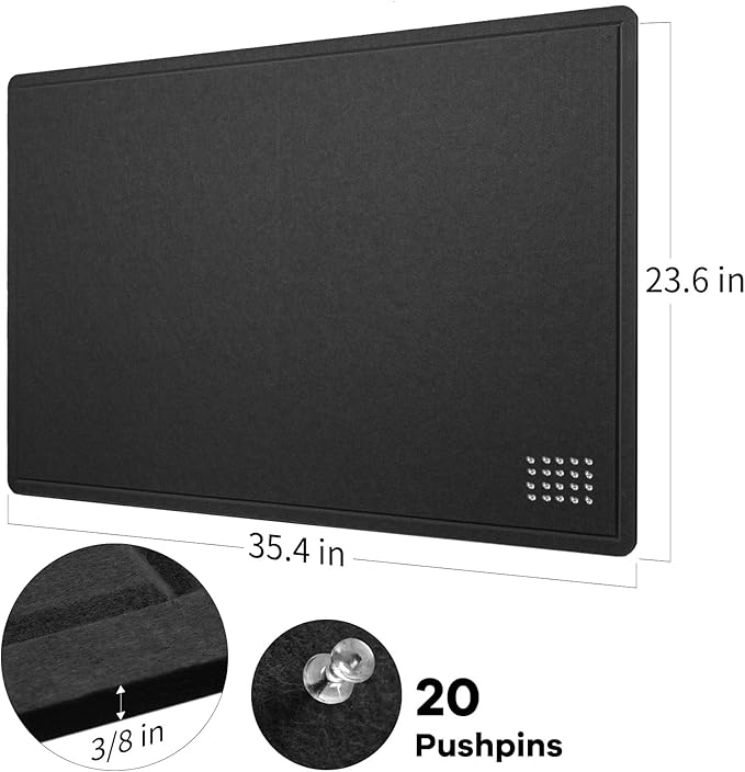 Bulletin Board, 36 x 24 inches Felt Board - Image 5