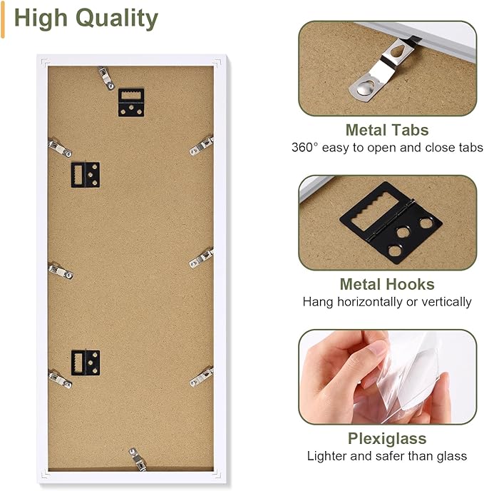 Vittanly 8x20 Collage Picture Frame, Displays 4Pcs 4x6 Pictures - Image 6