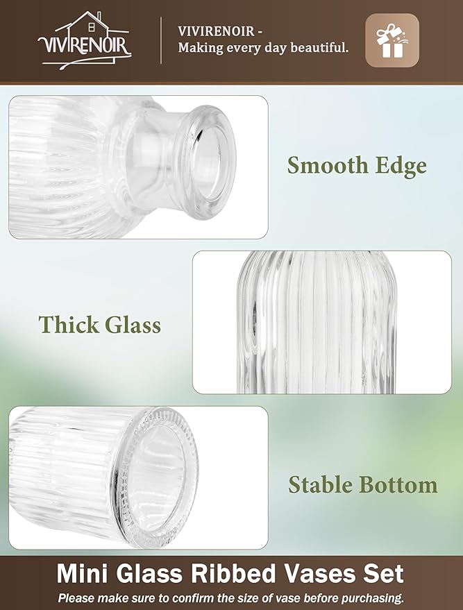 Glass Bud Vases Set of 36, Small Flower Vase in Bulk, Modern Wedding Reception - Image 6
