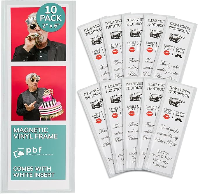 pbf PHOTO BOOTH FRAMES 2x6 Magnetic Picture Frames by pbfPHOTOBOOTHFRAMES