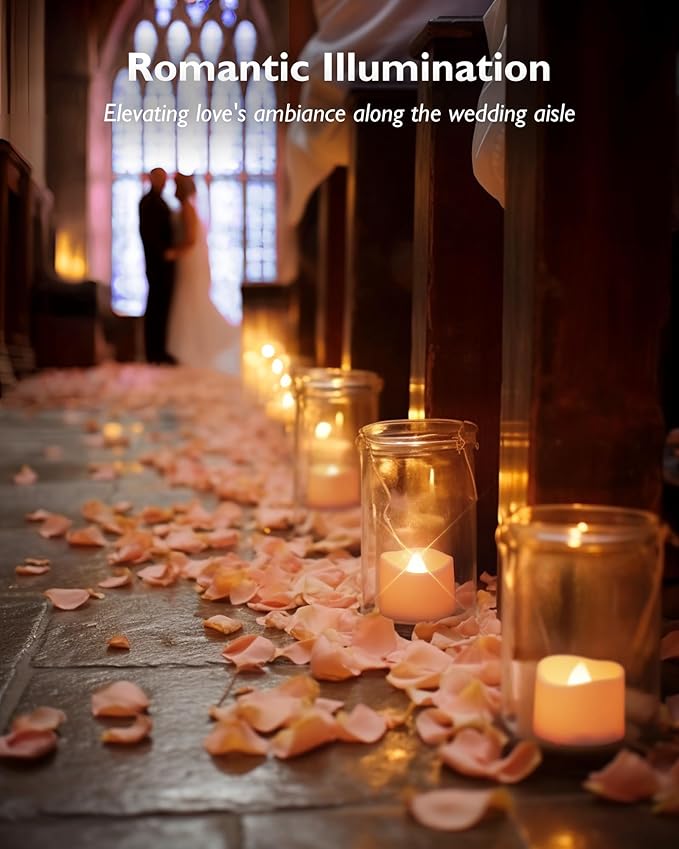 Homemory 72-Pack Novelty Flickering Flameless Tea Lights, 200+Hours Battery - Image 9
