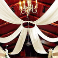 6 Panels Ivory Ceiling Drapes 5ftx10ft Wedding Chiffon Fabric Arch Draping by fani