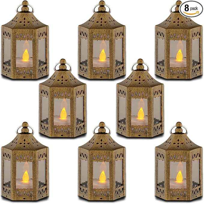 zkee Mini Star Lanterns with Flickering LED, Battery Included, Decorative by zkee