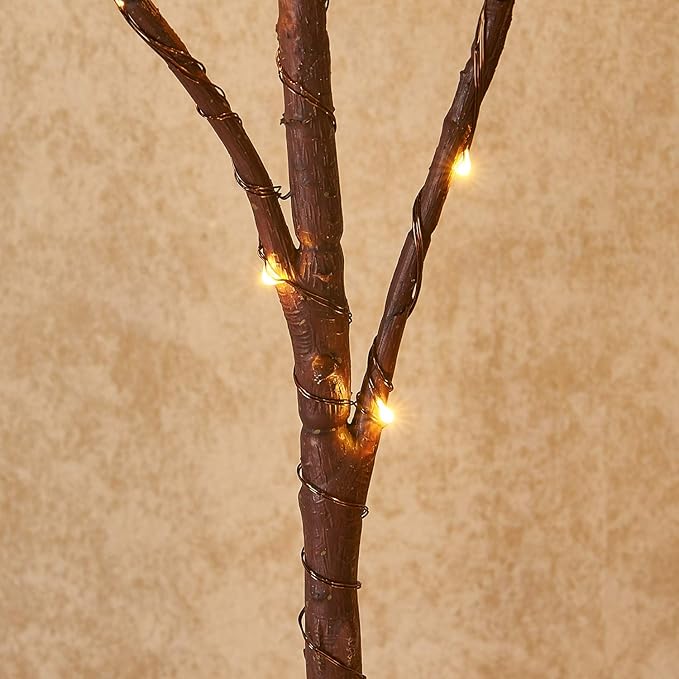 BAOLITVINE Lighted Branches Brown 32IN 200 Warm White Fairy Lights, Lighted - Image 2