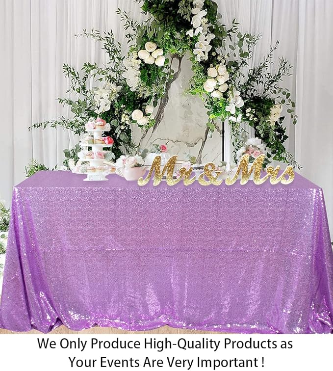 ShinyBeauty 72x72 Inch Square Sequin Tablecloth Overlay - Image 4