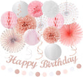 Pink White Rose-Gold Birthday Party-Decorations by Huglony