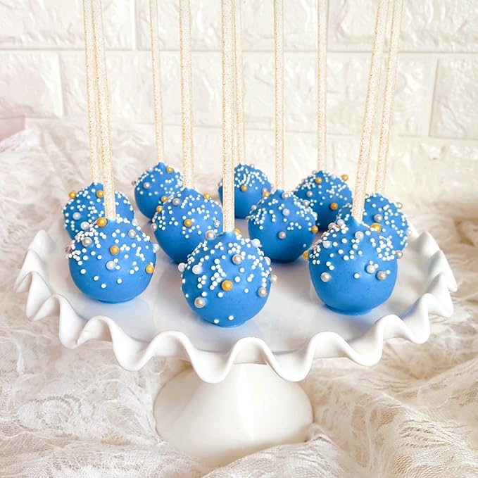 50-PCS Gold Glitter Plastic Swizzle Sticks, Crystal Cake Pops, Cocktail Coffee - Image 3