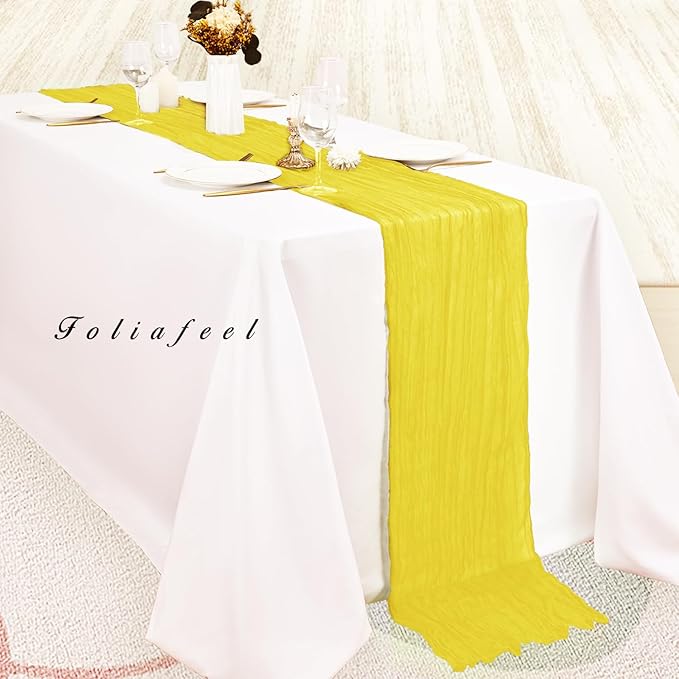 20 Pack Yellow Cheesecloth Table Runner 20 x 120 Inch Long Rustic Gauze Cheese - Image 4