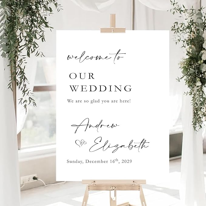 Welcome Sign For Wedding Entrance, Welcome To Our Beginning Wedding Sign - Image 2