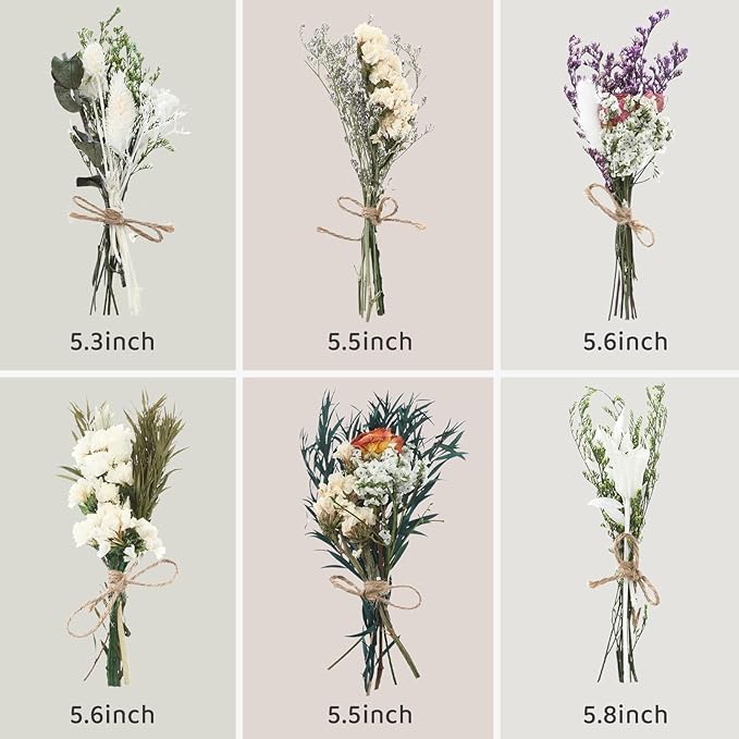12/24 Pack Dried Flowers for Vase Various Mini Bouquet Dried Small Wildflowers - Image 2