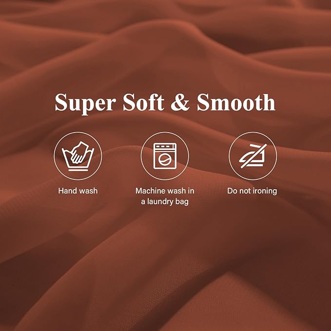 10 Pack 10 Ft Chiffon Table Runner Rust Gauze Long Table Runners 27x120 Inches - Image 7