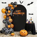 Hemmotop 6.6 ft Black Spandex Arch Cover, Spandex Arch Covers Stretchy Backdrop by Hemmotop