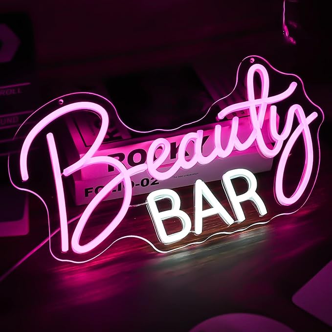 Beauty Bar Neon Sign, Girls Makeup Room Bedroom Decor - Image 4