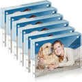 TWING 6 Pack Picture Frames Acrylic 4 x 6, Horizontal Magnet Frame Lucite by TwingRepublic
