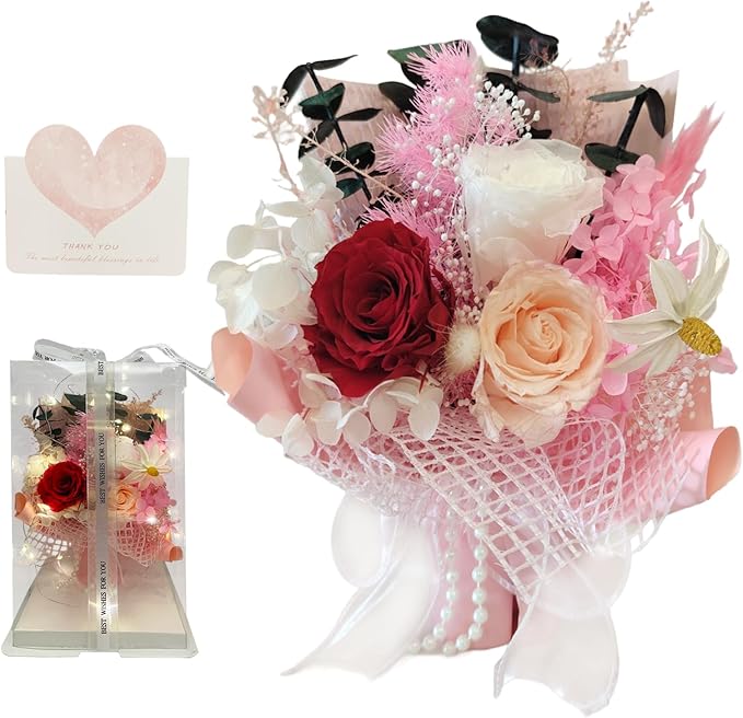 Preserved Flowers Bouquet Romantic Valentines Day Gift by Unknown