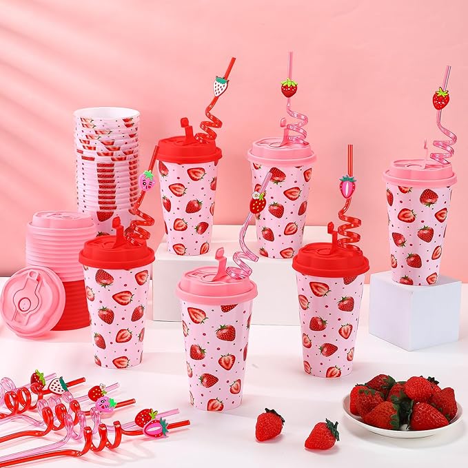 Yungyan 36 Sets Strawberry Party Favors Goodie Cups - Image 5