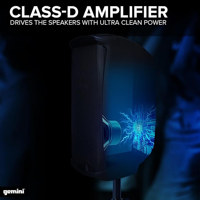 Gemini 10” 1000W Bluetooth PA Speaker - Image 4