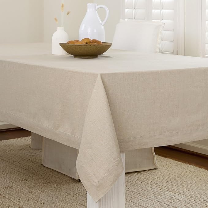 Solino Home Linen Natural Tablecloth 60 x 102 Inch - Image 4