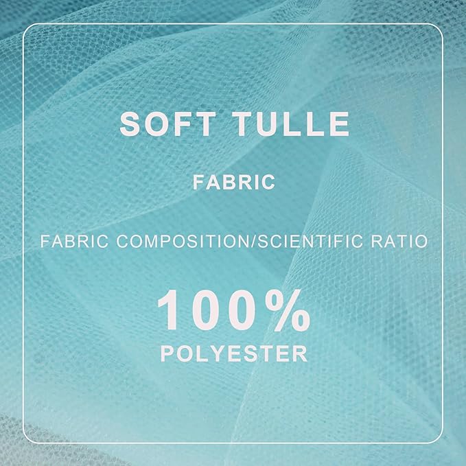 Light Blue Tulle Fabric Roll Spool Bolt Large Tulle Wedding Party Decoration - Image 3