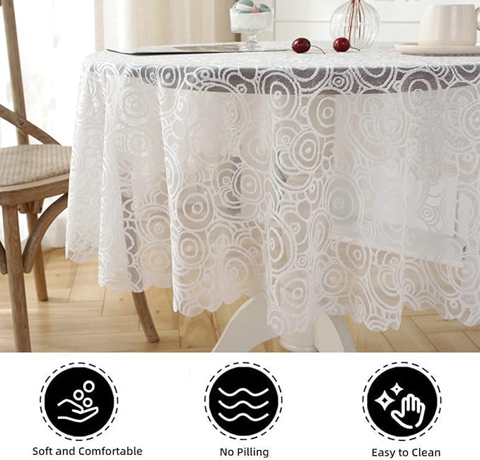 Jeloris Round Lace Tablecloth - Image 5