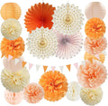 Beige-Orange Peach Fall-Boho Hanging Party-Decorations by Burgleda